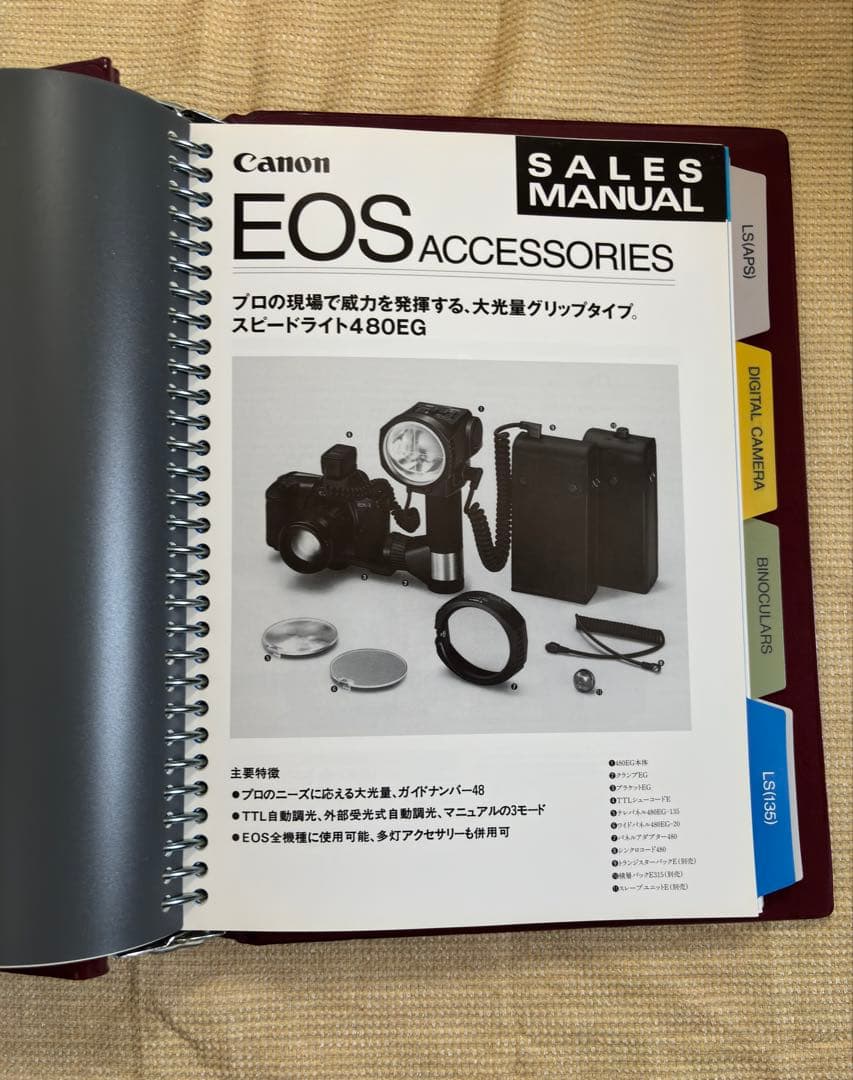 キャノン SALES MANUAL カメラ販促用・非売品