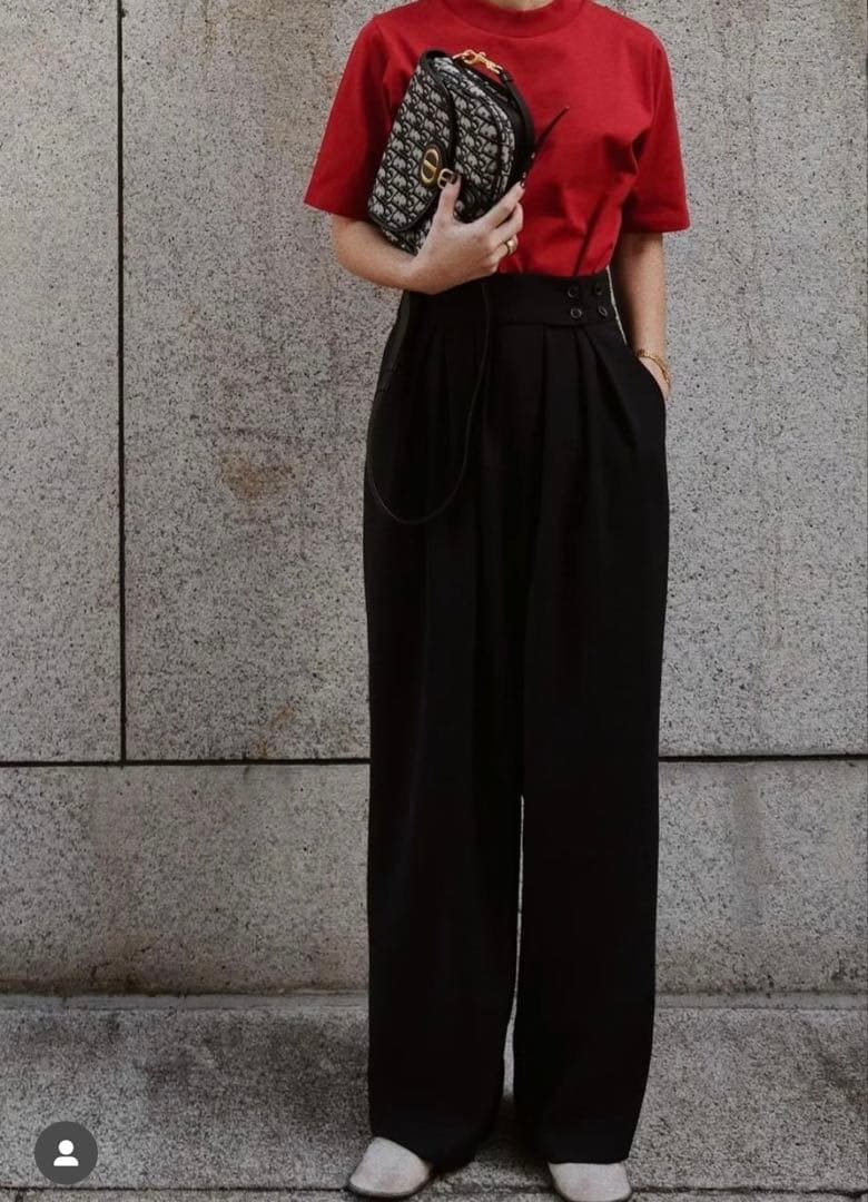 MACHATT マチャット mock neck T shirt レッド 赤