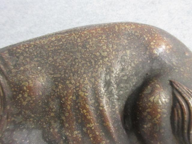 備前焼牛の置物 [B26500]
