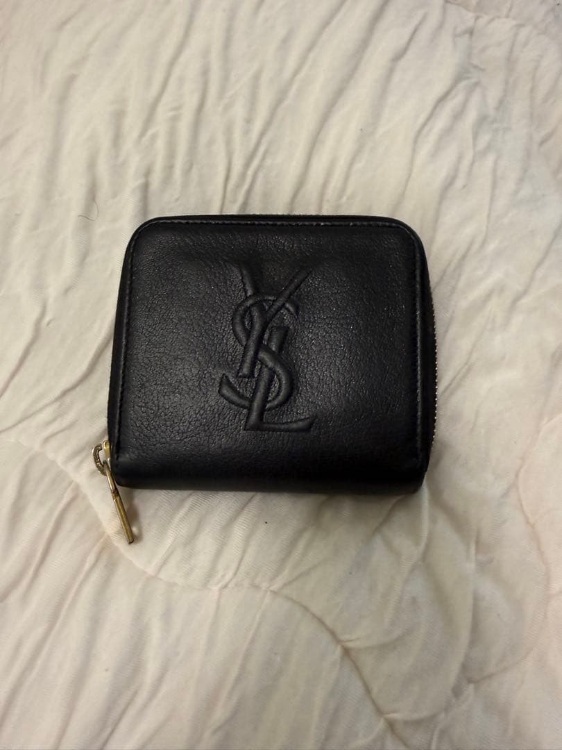 枝*れ様 YSL ブラック 二つ折り財布