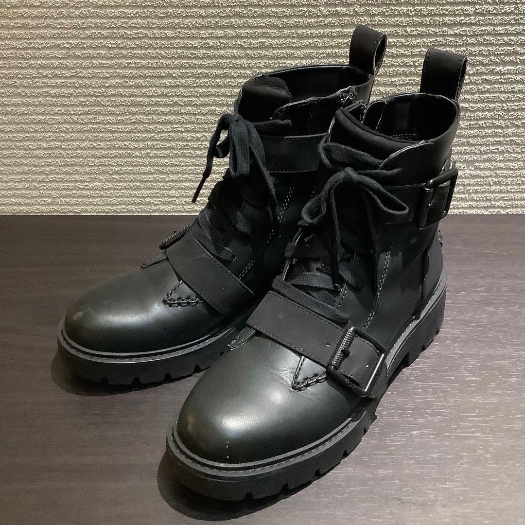 UGG アグ NOE レースアップブーツ ショートブーツ 黒 24cm
