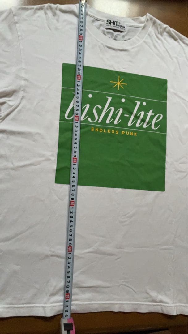 bishi-lite グラフィックTシャツ ホワイト/グリーン