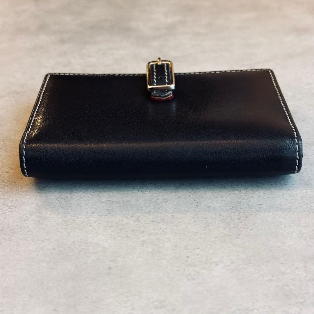 COACH ハンプトンズ　バックル　シグネチャー レザー名刺入れ　パスケース