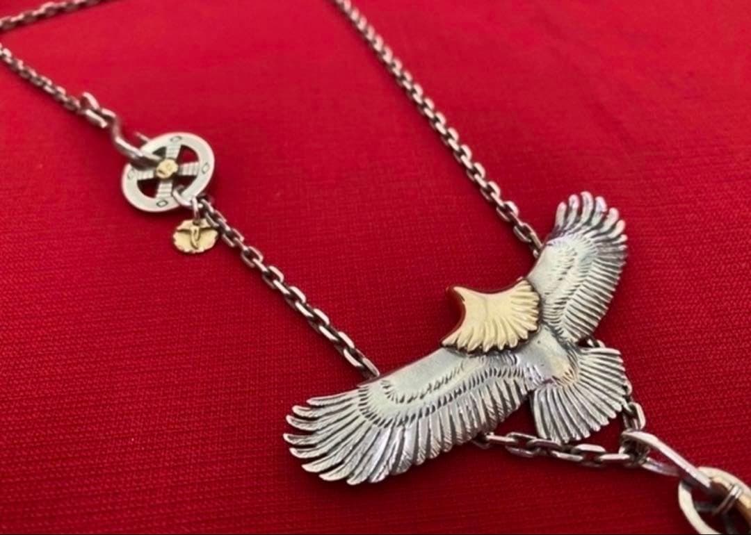 tady&king タディ＆キング ネックレス 18k 金 イーグル フェザー