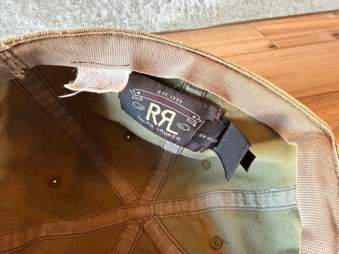 あ*ら様 RRL ダブルアールエル ヘリンボーン ツイル サービス キャップ