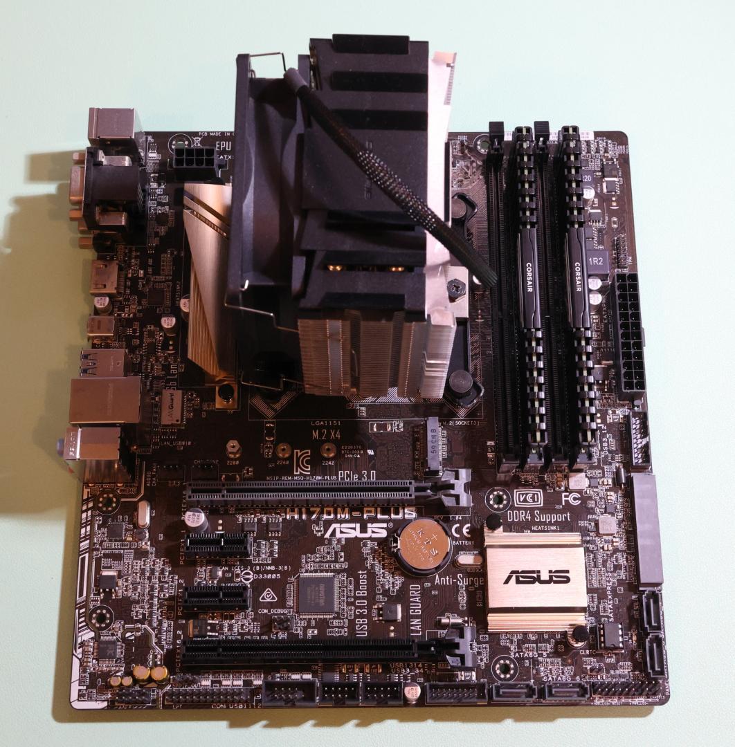 i7 6700K & H170M-PLUS とメモリ、電源セット(ジャンク品)