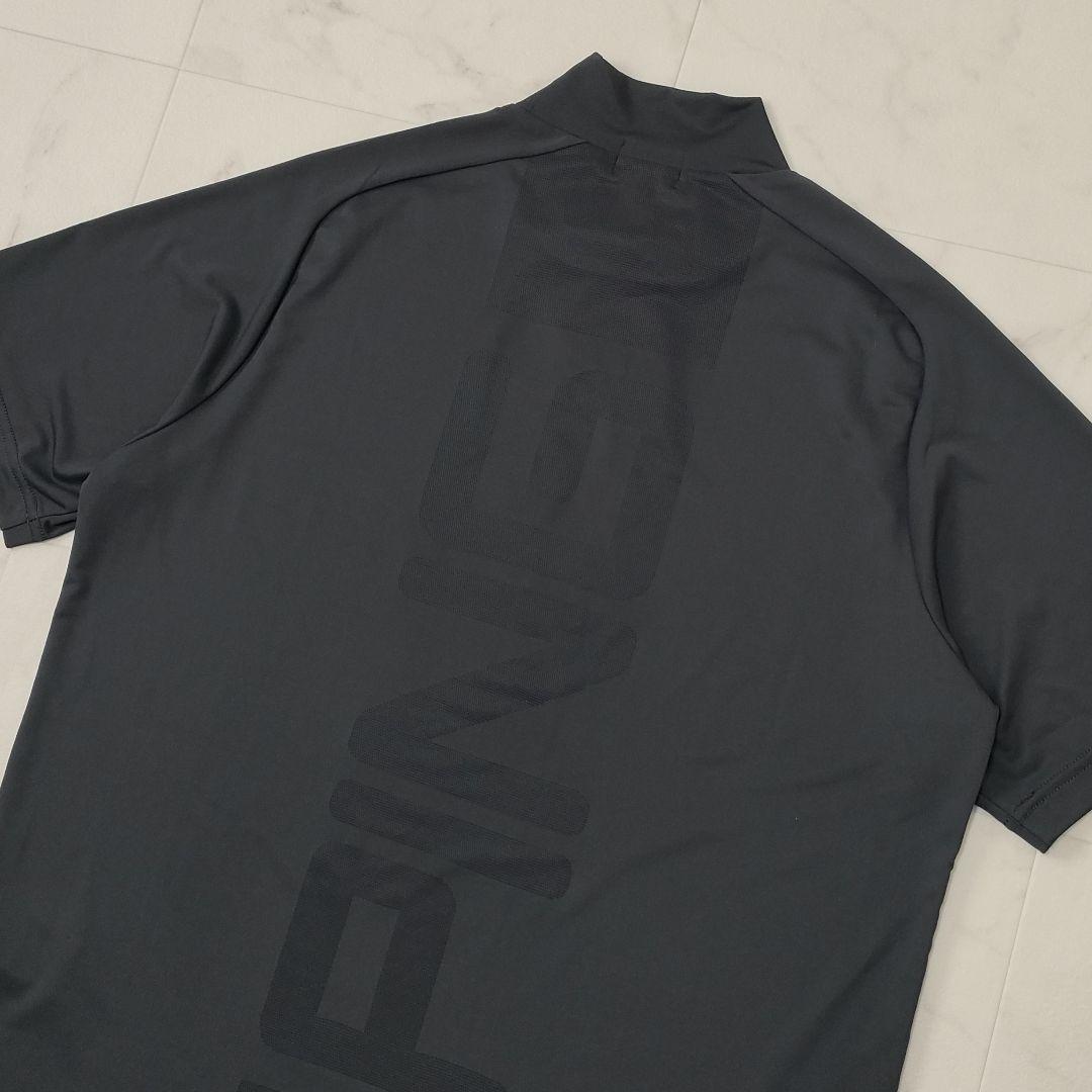 【新品タグ付】PING　モックネック　半袖シャツ　涼風　ストレッチ　ブラック　M