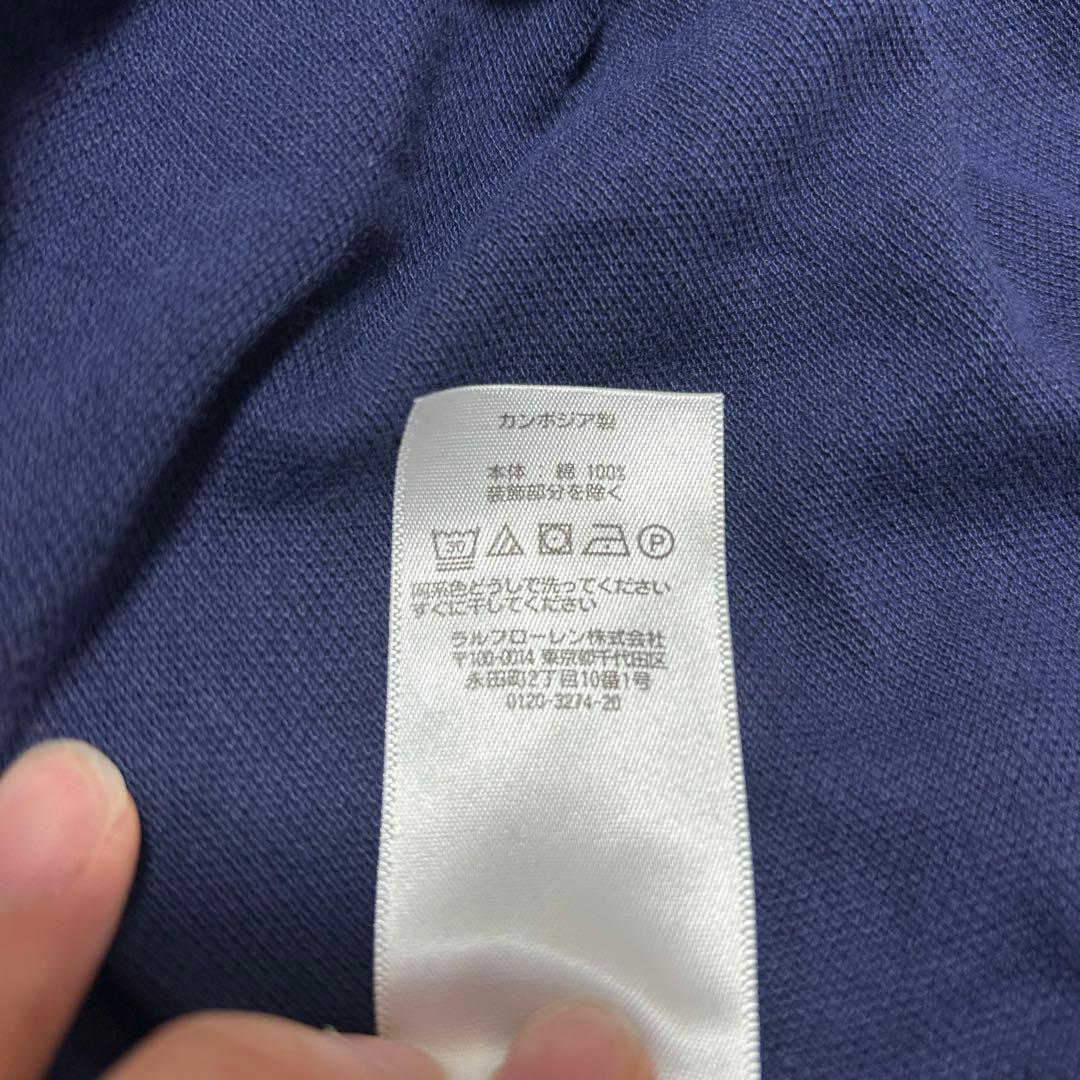 極美品 ポロ ラルフローレン ポロシャツ ビッグポニー ネイビー レディース S