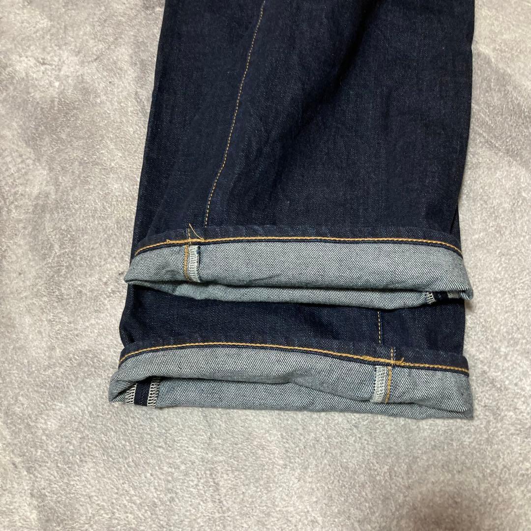 美品　マウジー　TUCK WIDE STRAIGHT ストレートデニム　濃紺