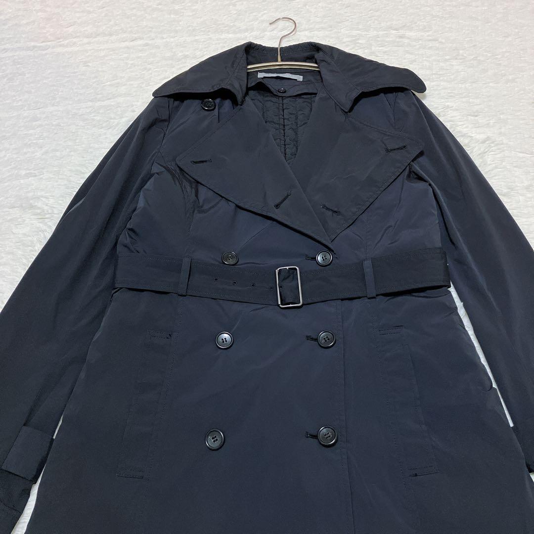 【美品】セオリーリュクス ライナー付 トレンチコート 黒 サイズ40/M