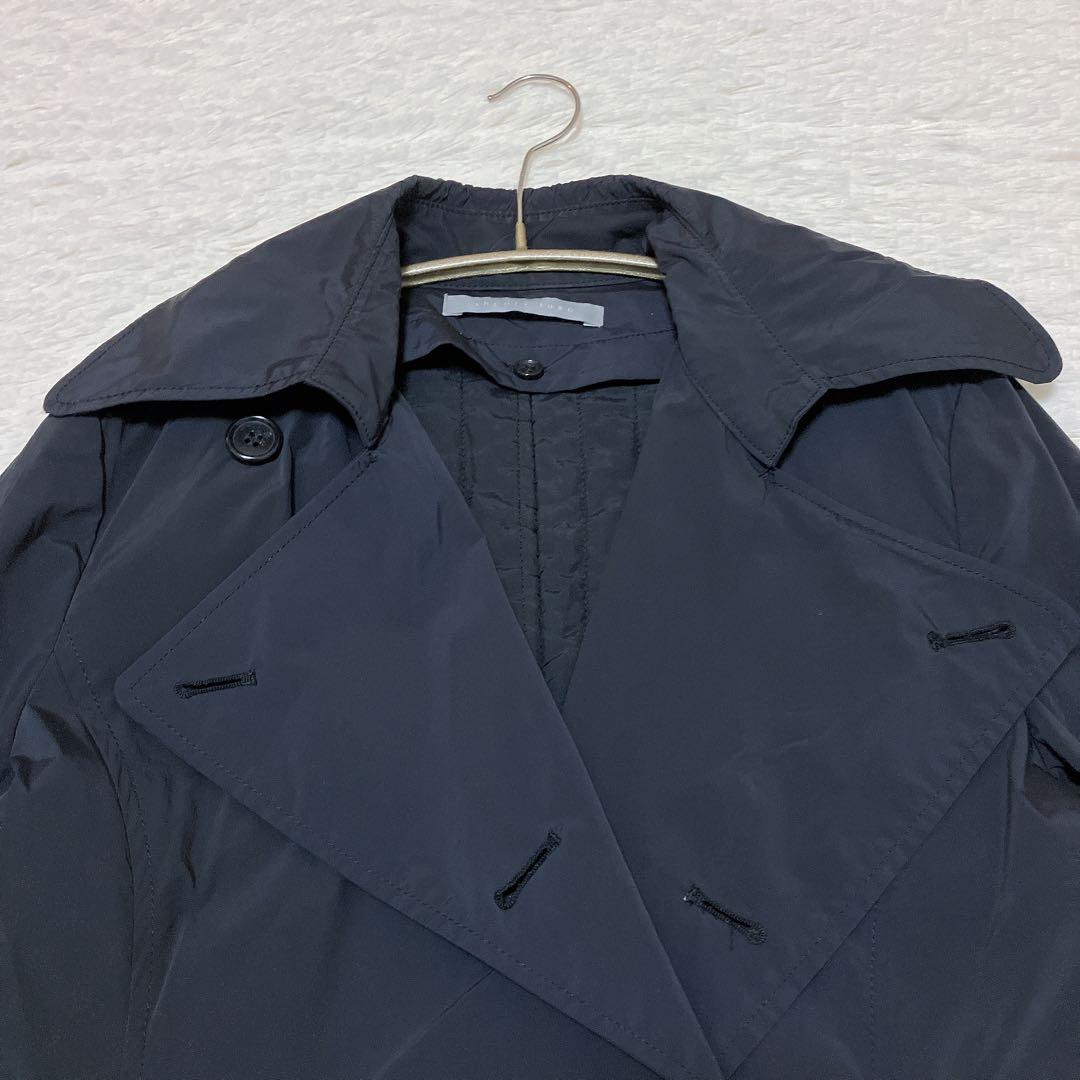 【美品】セオリーリュクス ライナー付 トレンチコート 黒 サイズ40/M