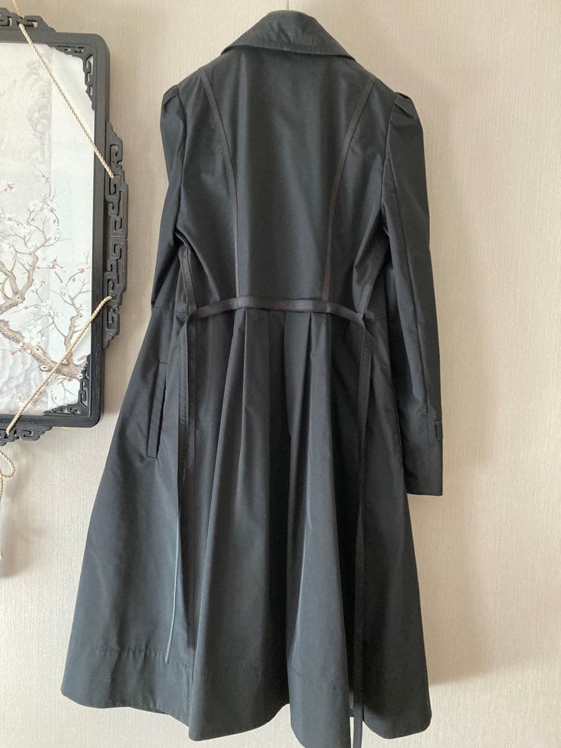 美品 フォクシー/FOXEY 春・秋ドレスコート 黒40：梅雨時・通勤通学に
