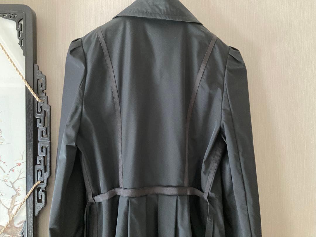 美品 フォクシー/FOXEY 春・秋ドレスコート 黒40：梅雨時・通勤通学に