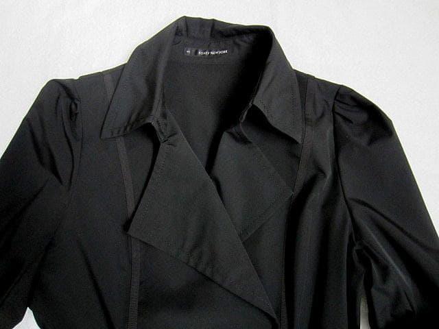 美品 フォクシー/FOXEY 春・秋ドレスコート 黒40：梅雨時・通勤通学に