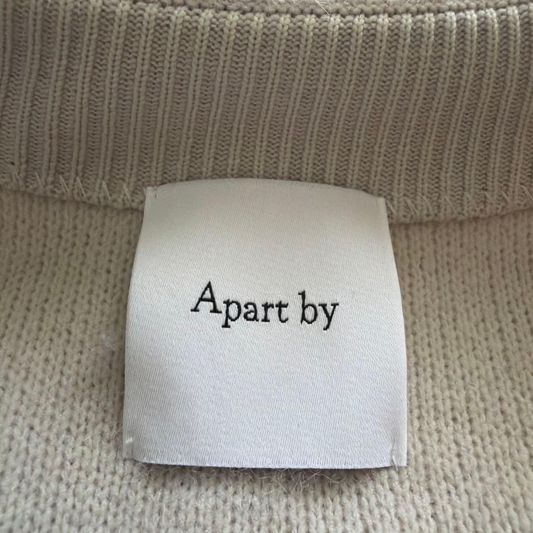 アパートバイ　apartby　CNラクーンコンニットジャケット　カーディガン