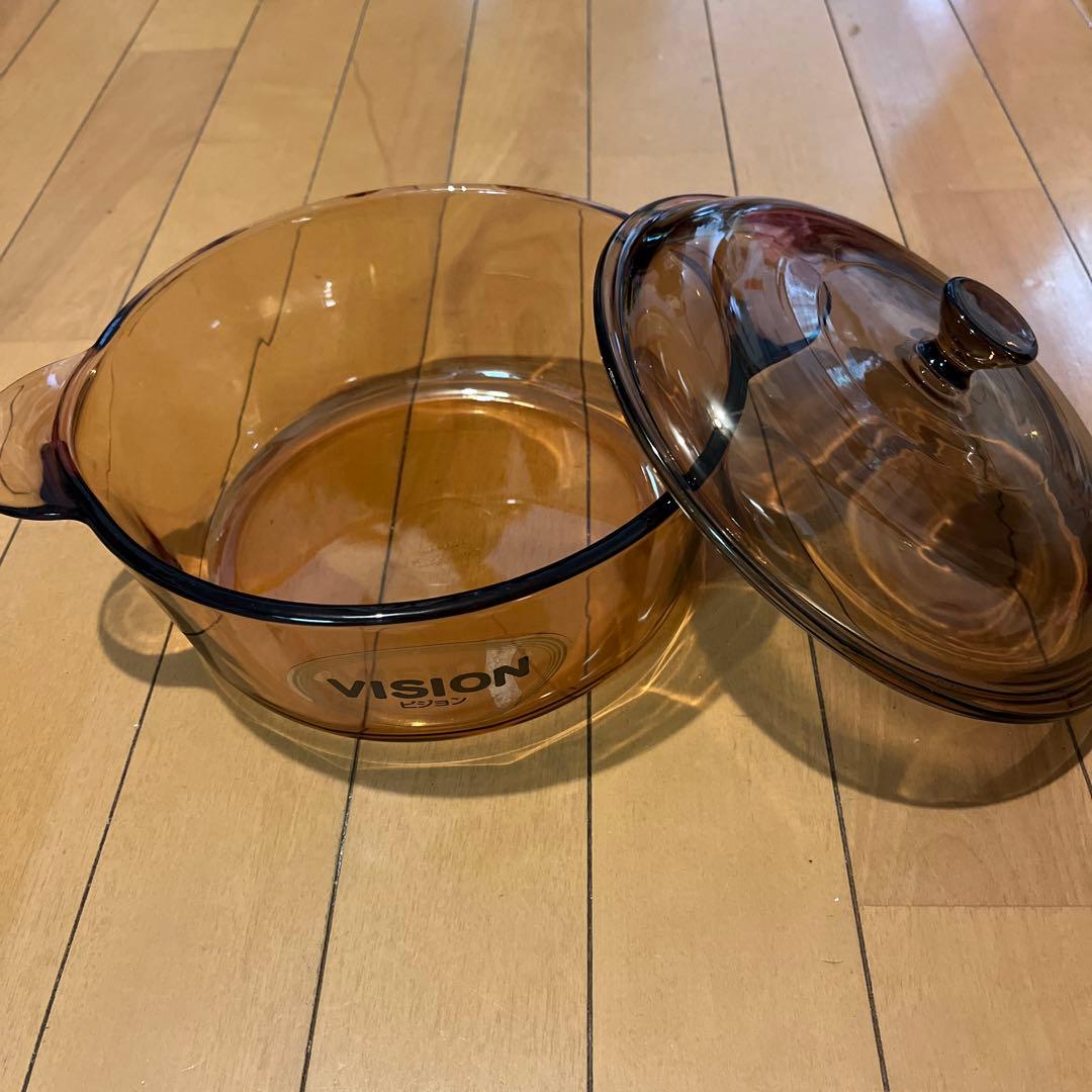 VISION ブラウン両手鍋 取扱説明書付き