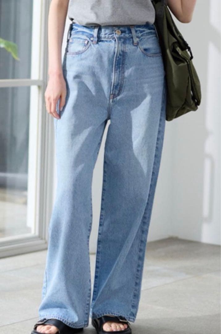 NEEDBY heritage lunaワイドストレート　デニム　23インチ