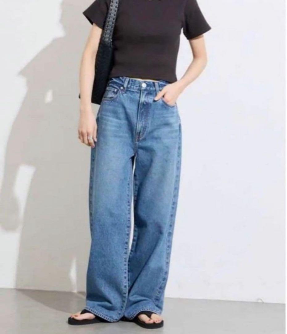 NEEDBY heritage lunaワイドストレート　デニム　23インチ