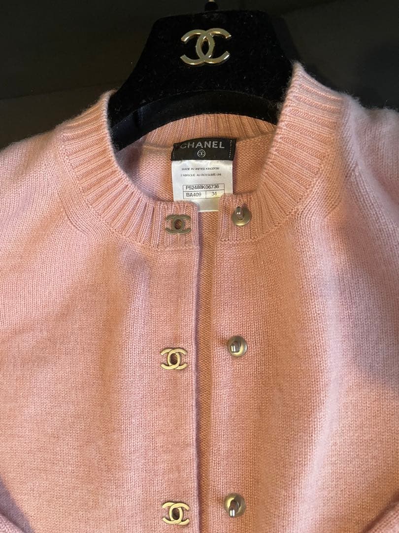 CHANEL ターンロックカーディガン　ピンクお値下げ♡最終　桜舞い散る
