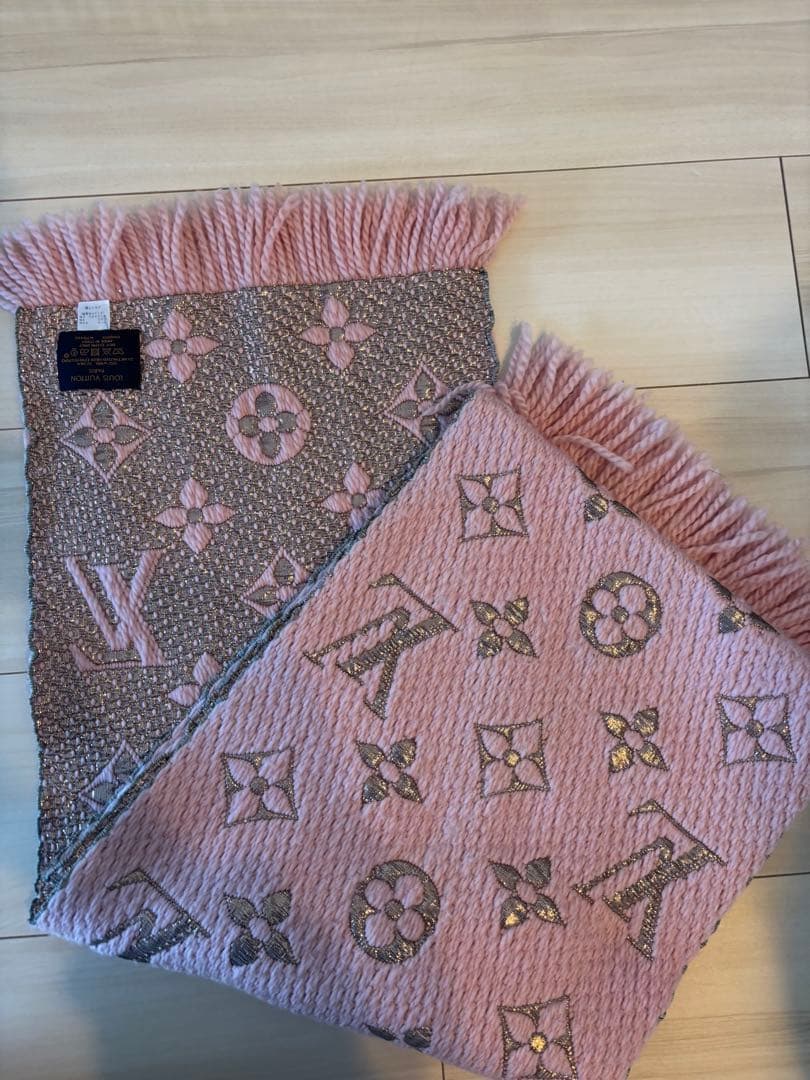 【Louis Vuitton】　モノグラムマフラー　ピンク