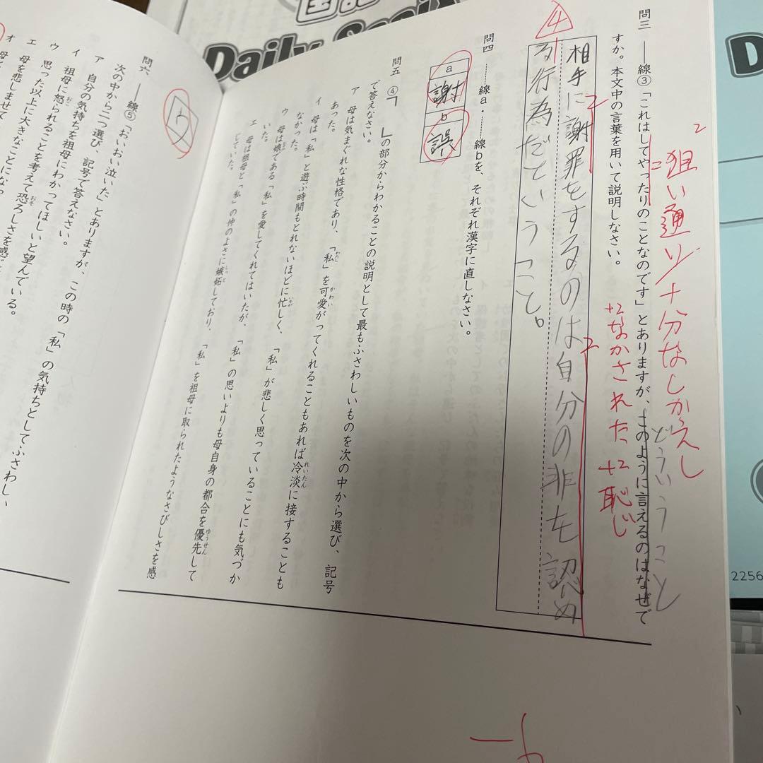 2026年受験組用　デイリーサピックス　国語　欠番なし　フルセット　おまけ付き