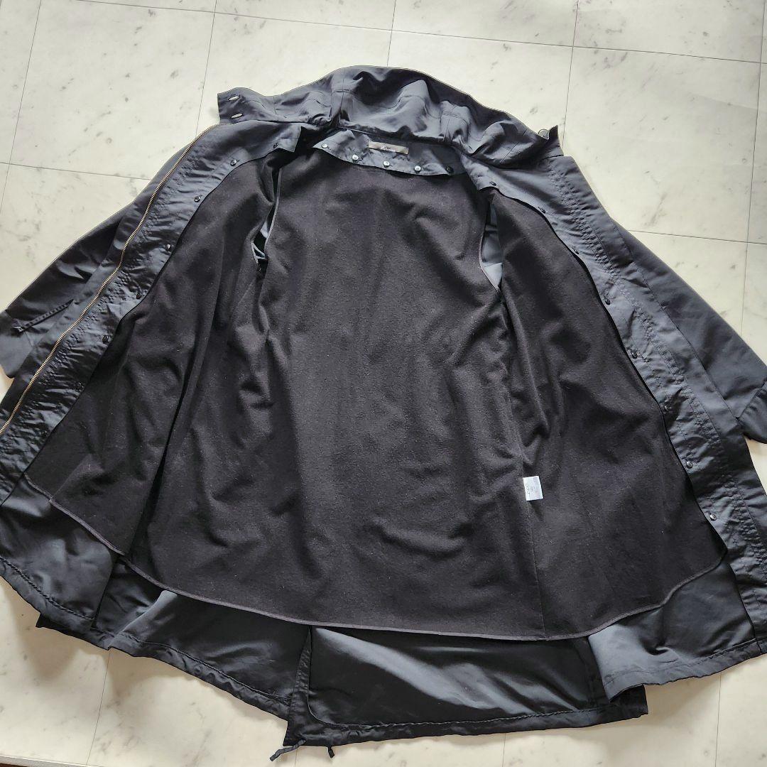 美品 エストネーション ナイロンコート 黒 ライナー付き ゆったりめ 日本製