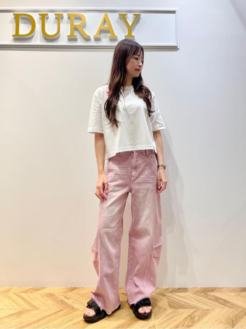 36 新品 完売品 YENN ニータックデニムパンツ ピンク