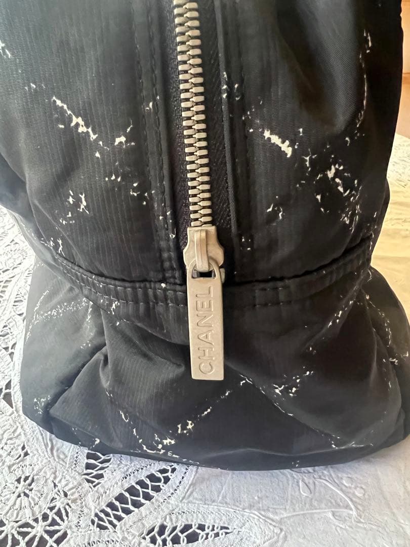 OLD CHANEL トラベルライン　ナイロン　トートバック　ポーチ付き