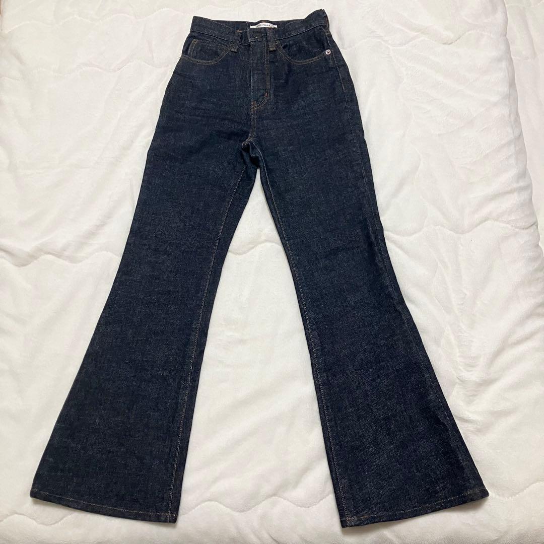 じゅ✨極美品✨ moussy MVS フレア デニム ワンウォッシュ