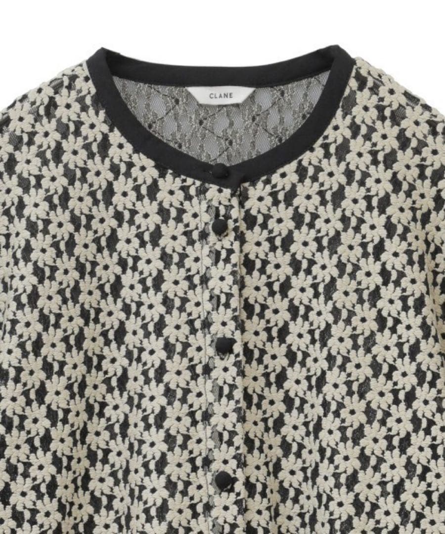 CLANEクラネ 3D FLOWER LACE CARDIGAN