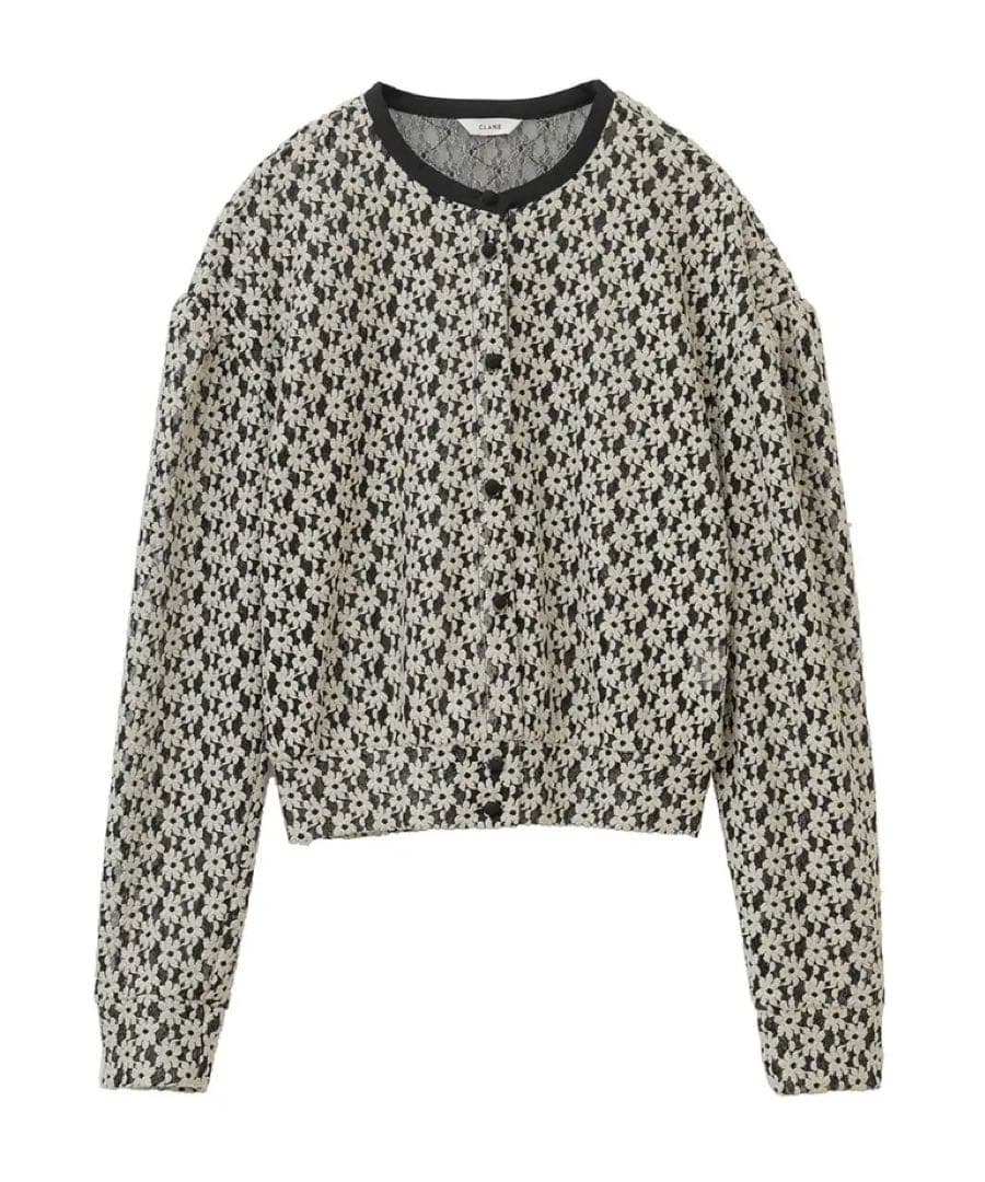 CLANEクラネ 3D FLOWER LACE CARDIGAN