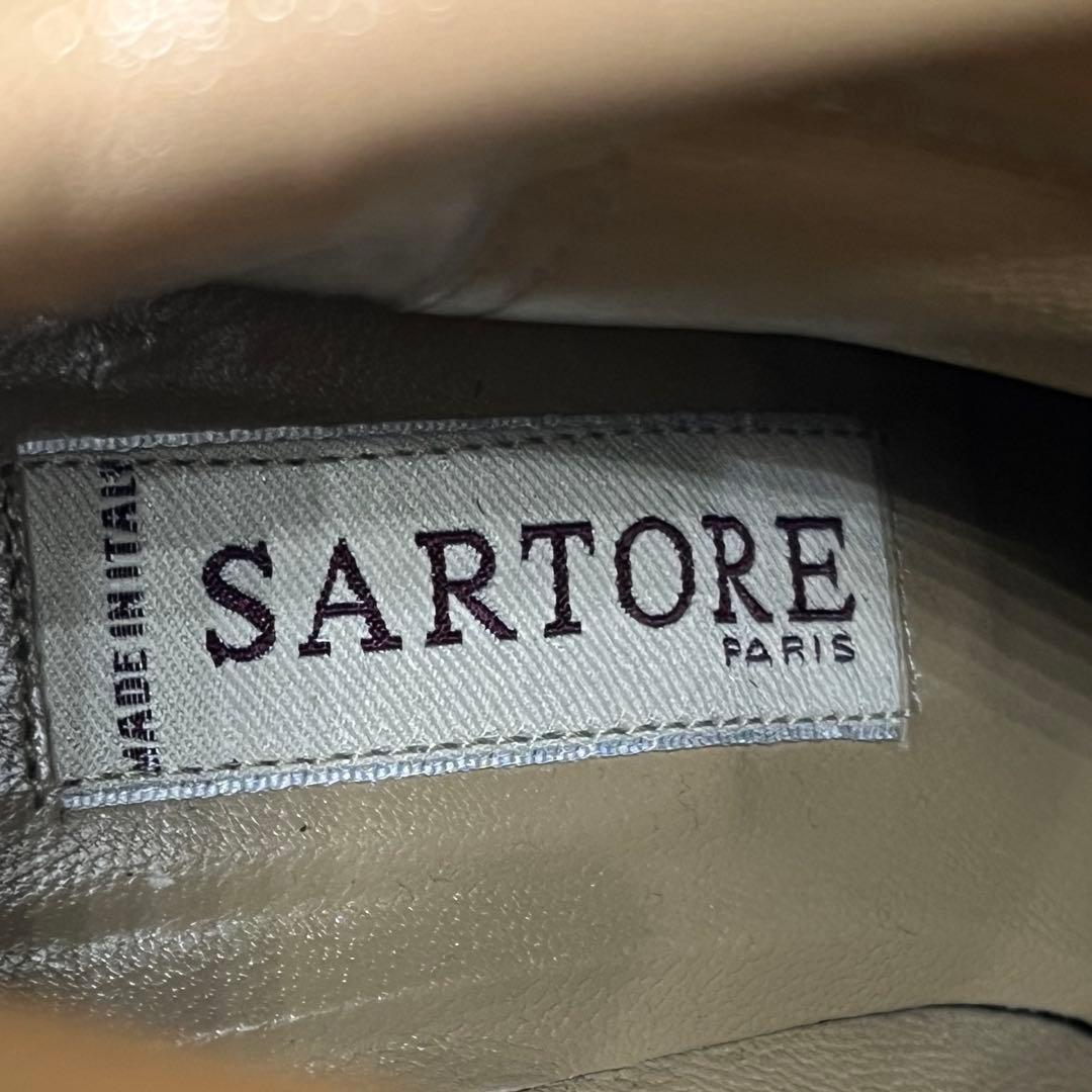 【美品】サルトル シングルバックベルト ジョッキーブーツ 37 GRIGIO