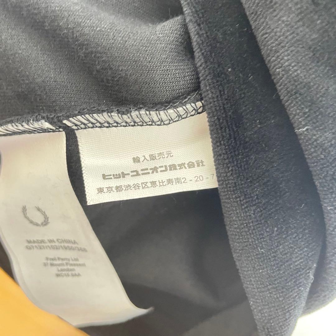 ⭐️フレッドペリー【UK10】ブラック 半袖 Tシャツ ベロア 美品