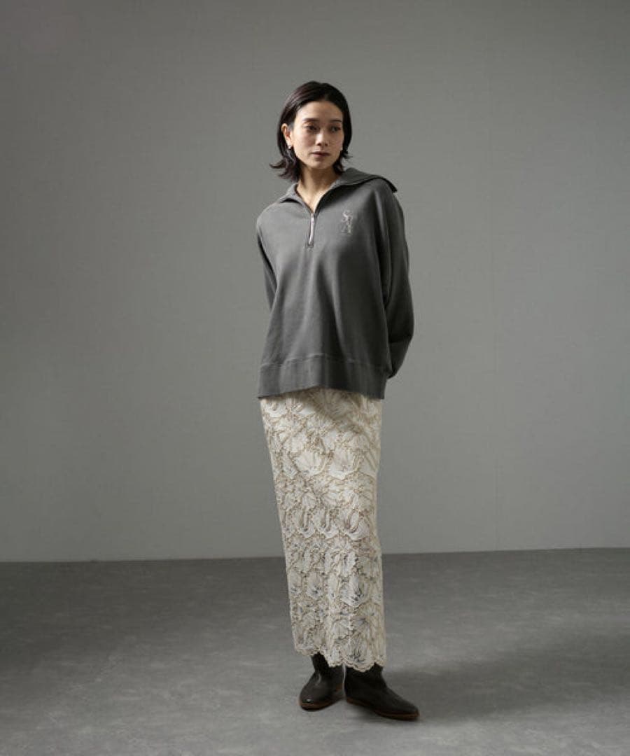 【タグ付美品・完売品】SALON adam et ropé 刺繍レーススカート