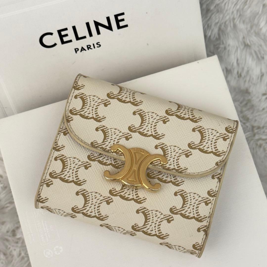 専用⭐️CELINE セリーヌ トリオンフキャンバス コンパクトウォレット 財布