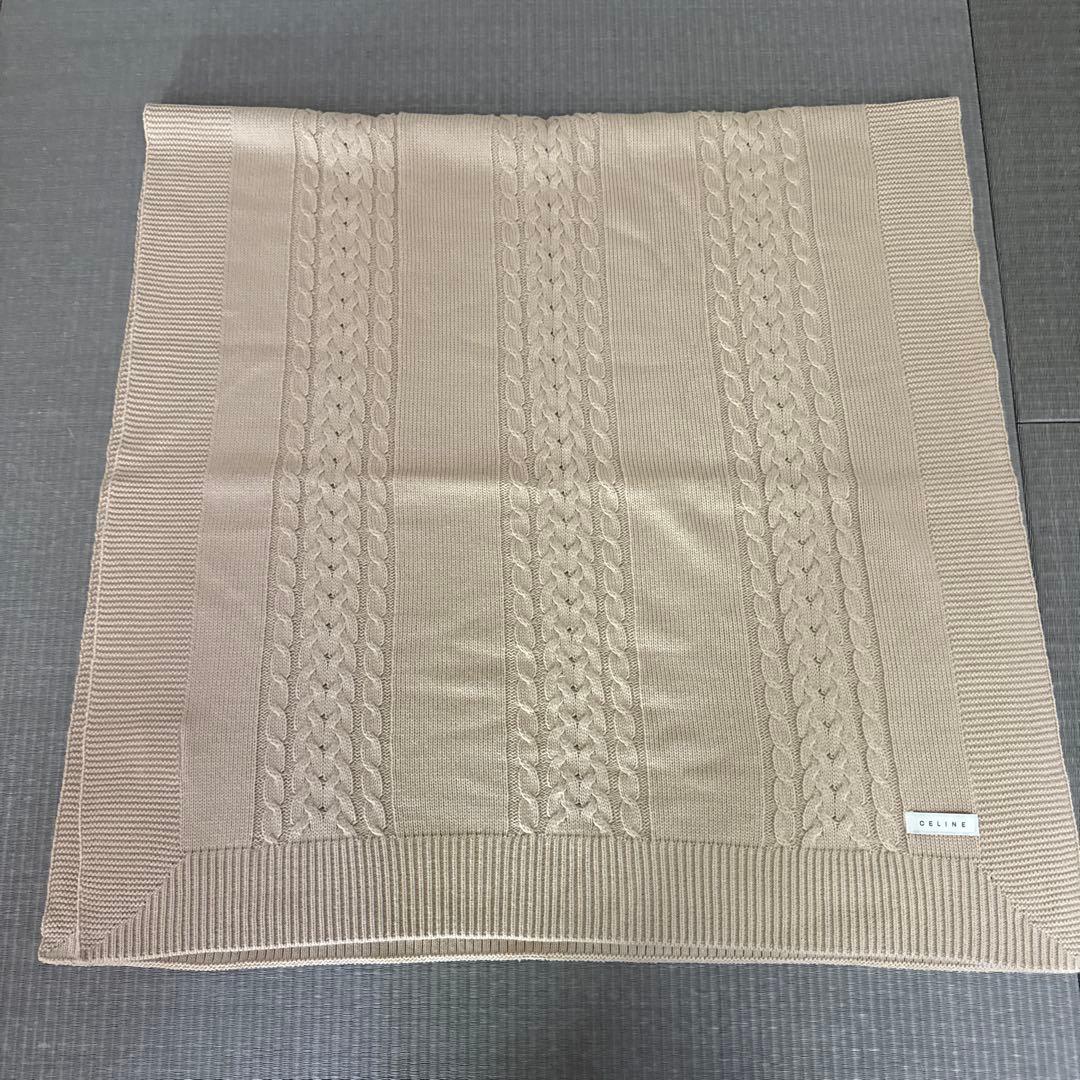 【新品・未使用】セリーヌ CELINE ブランケット 膝掛け ニット素材
