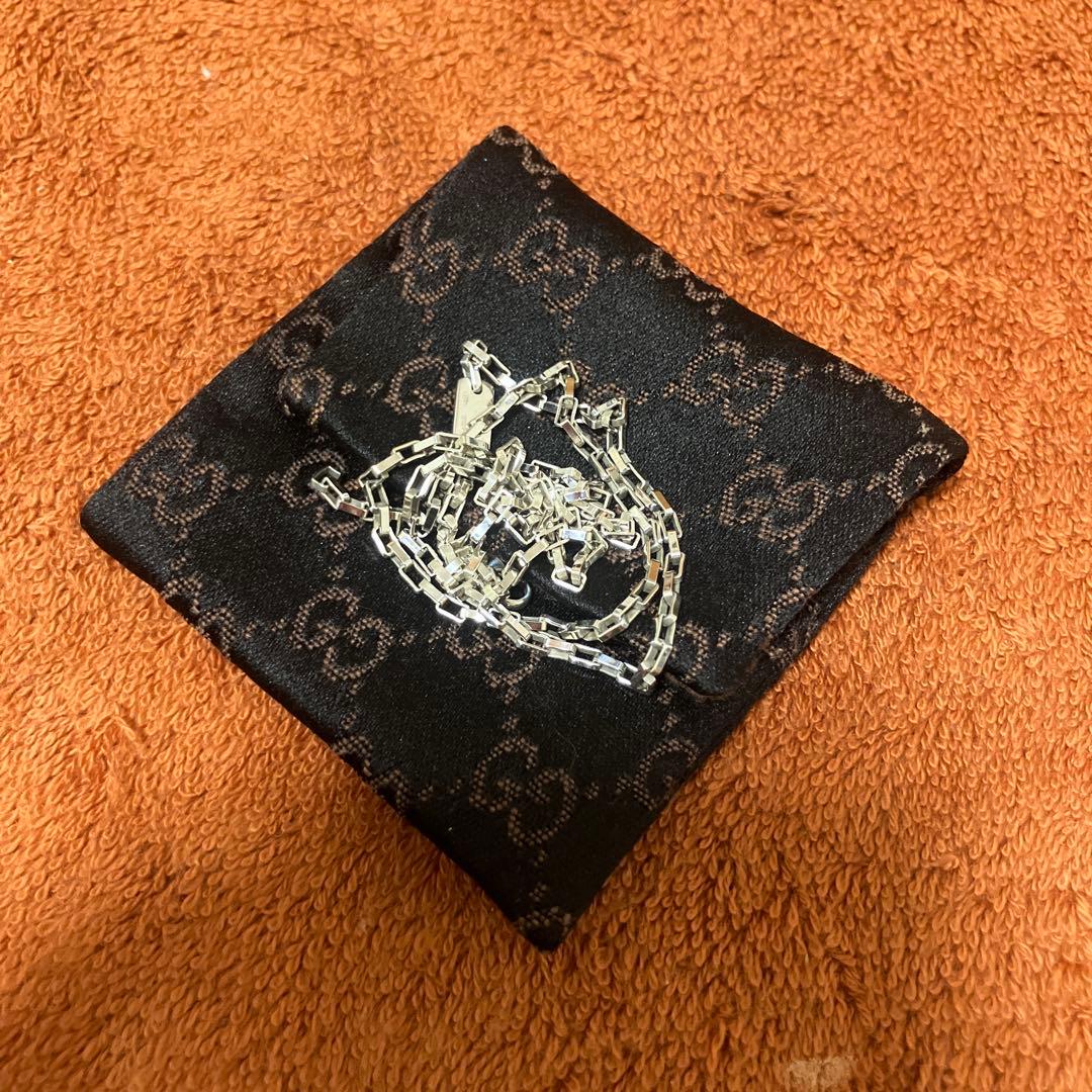 GUCCI ネックレス スクエア ベネチアン チェーン 約50cm 正規品 美品