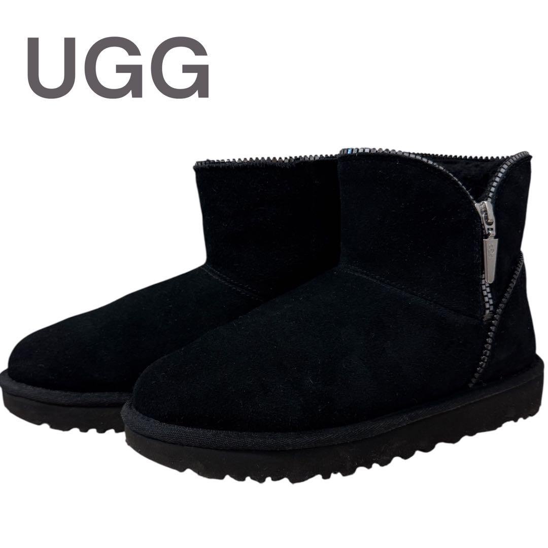 UGG■ボア■ショートブーツ■ジップアップ　W7