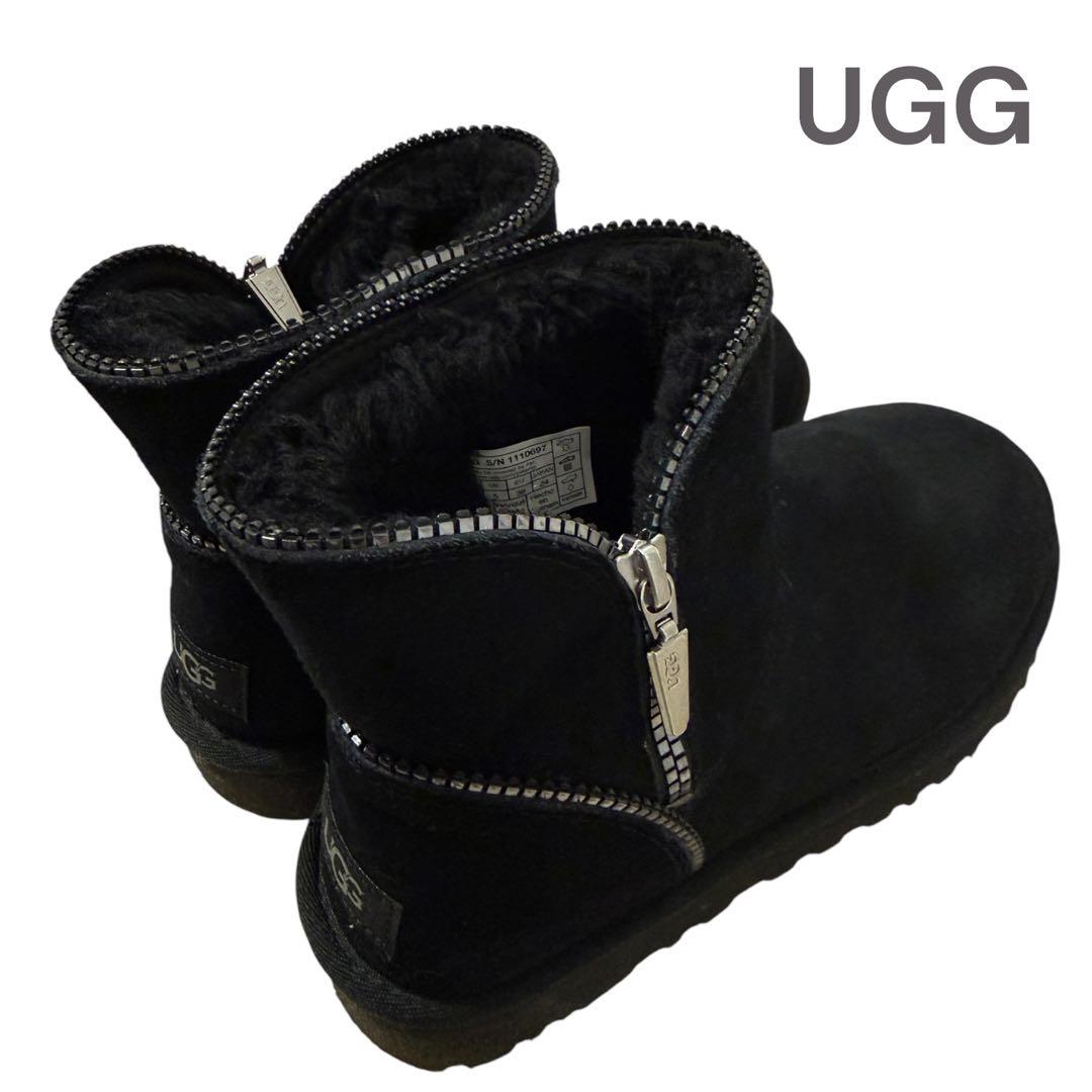 UGG■ボア■ショートブーツ■ジップアップ　W7