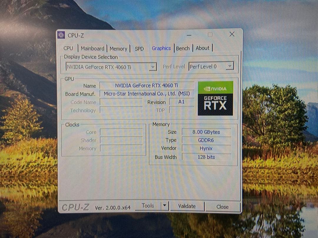 グラフィックボード・グラボ・ビデオカード MSI GeForce RTX 4060 Ti Ventus 2X OC