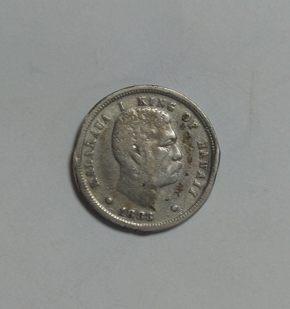 ハワイ銀貨 1883年 1ダイムと4/1ドル　2枚