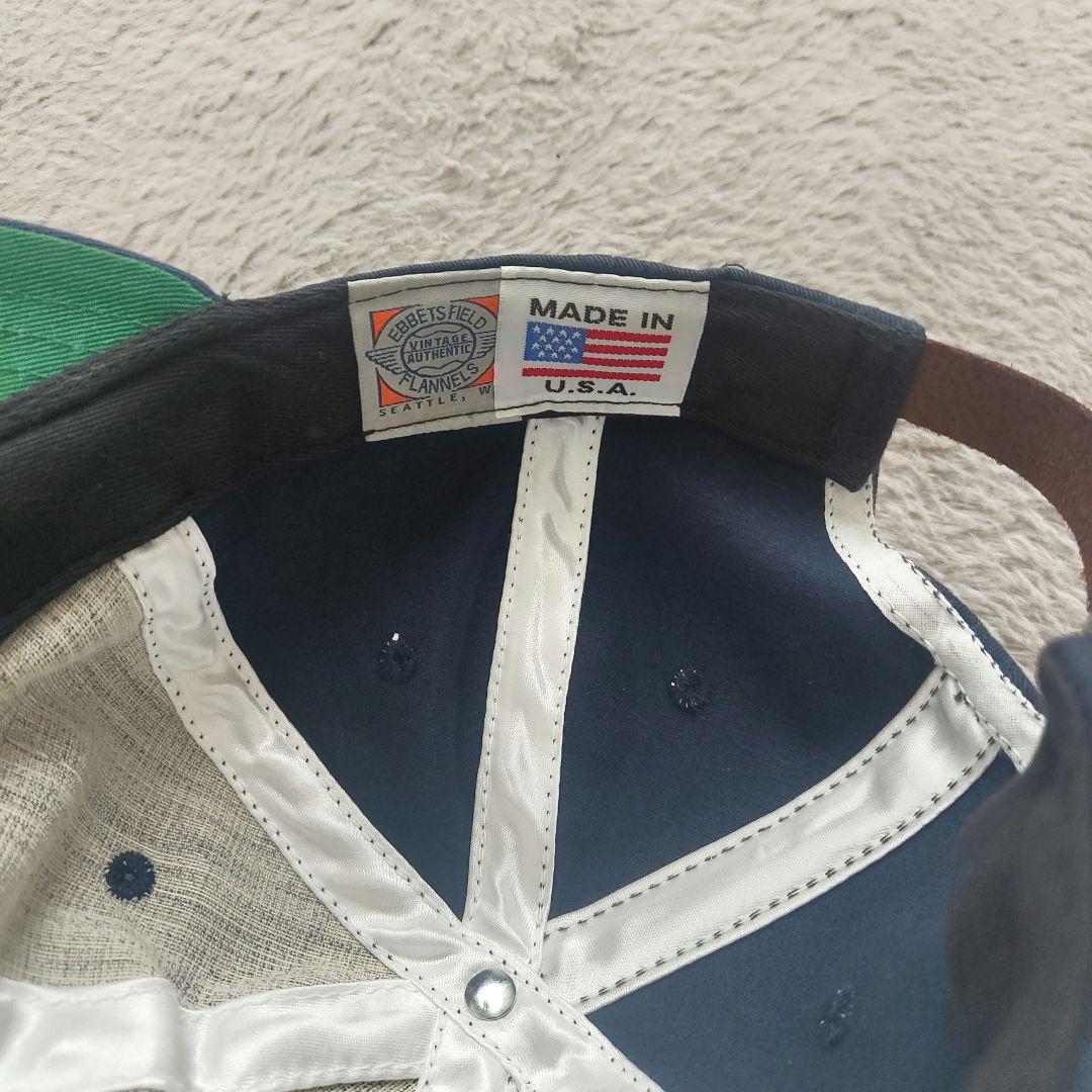 EBBETS FIELD FLANNELS キャップ　USA製　NY ネイビー