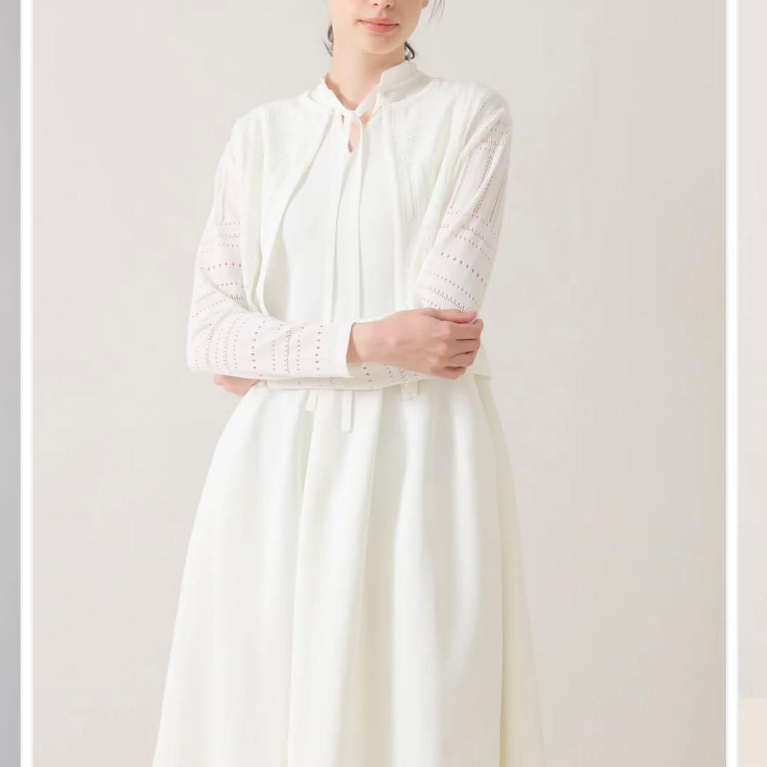 Audire アウディーレ Milly knit cardigan White