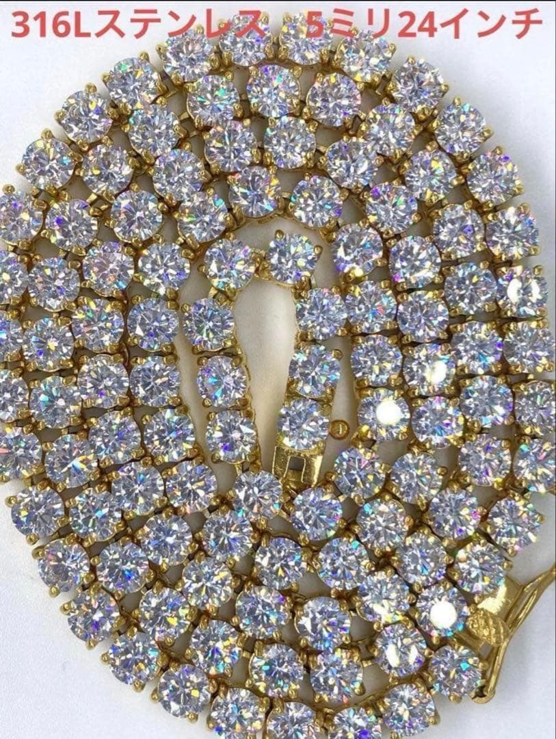 TMT 24インチ　316Lテニスネックレス×3