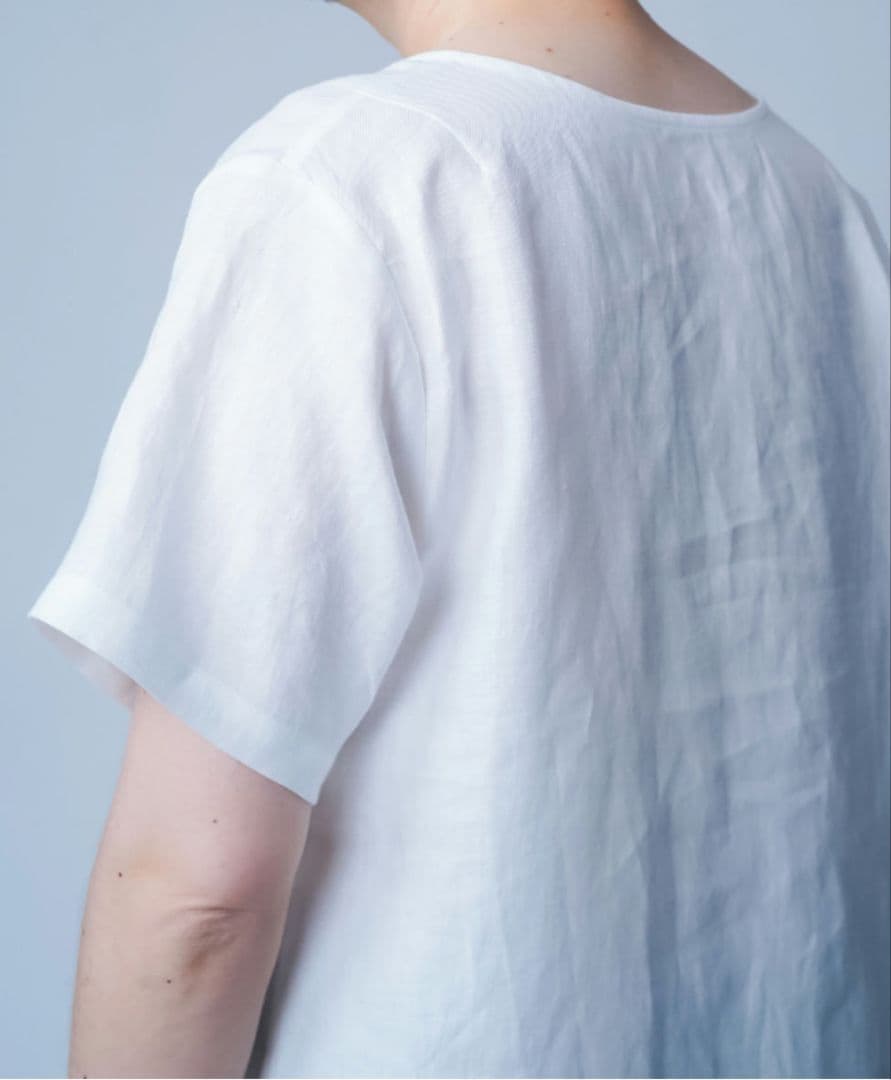 ✱最終お値下げ　wafu. 肌がえらぶ リネン メンズ 半袖トップス ／ 白色