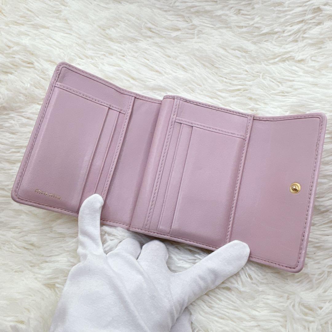 極美品✨miumiuミュウミュウ マテラッセ 三つ折り財布 ピンク RFID