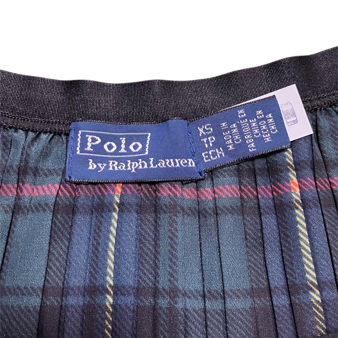Polo by RALPH LAUREN チェックプリーツロングスカート