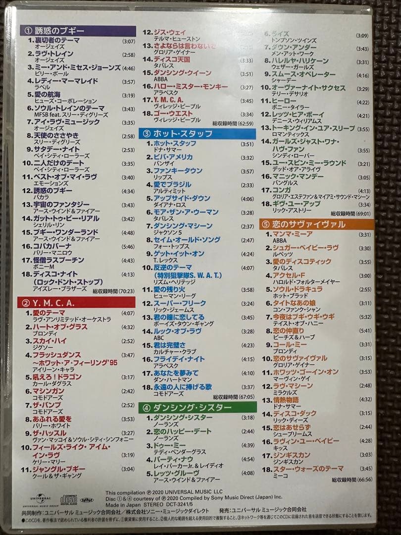 懐かしのディスコミュージック！】永遠のディスコ・ヒッツ　CD5枚組　全90曲