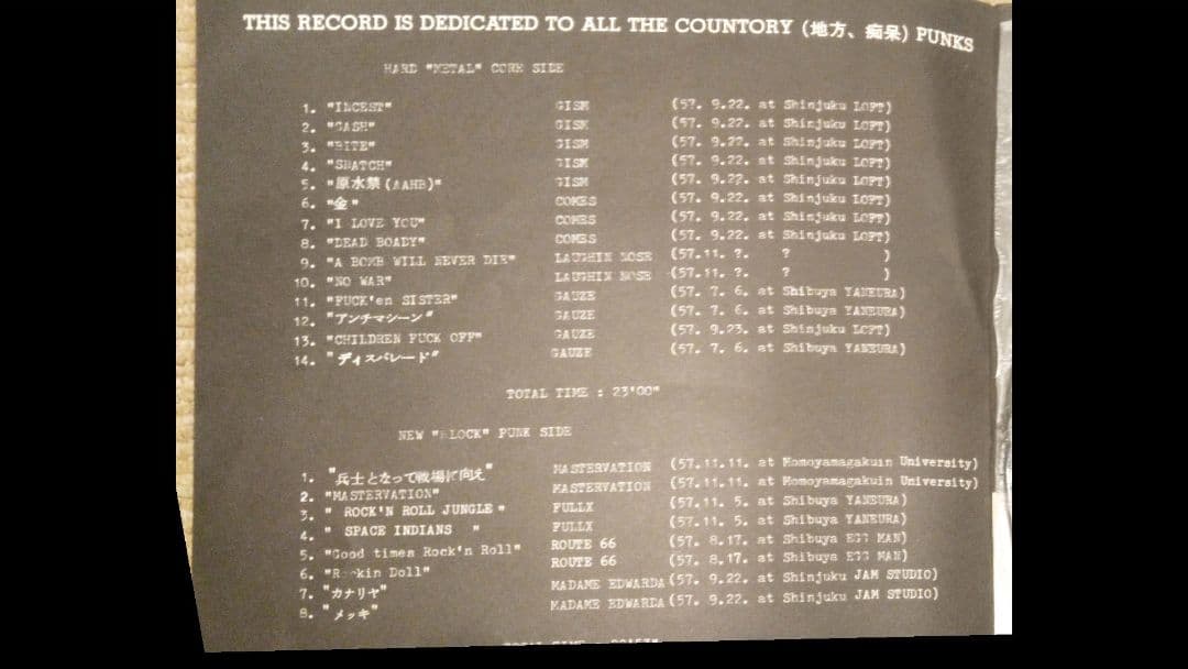 LP 貴重 1982年 パンク 他 オムニバス