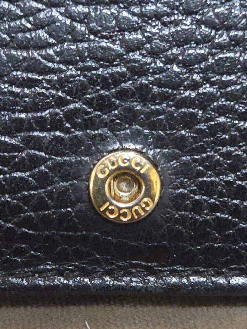 GUCCI グッチ GGマーモント 二つ折り財布 レザー ブラック
